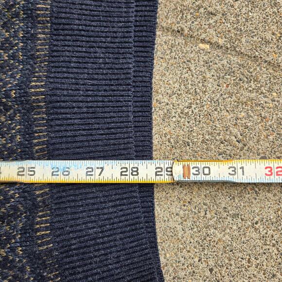 Vtg 90s VAN HEUSEN Abstract Geometric All Over Knit Pattern Crewneck Sweater XL - Picture 6 of 6